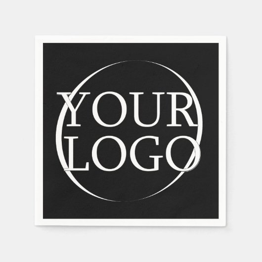 ビジネス名独自の会社文字の作成 スタンダードカクテルナプキン (正面)