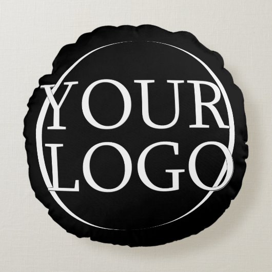ビジネス名独自の会社文字の作成 ラウンドクッション (正面)