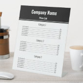 ビジネス名白黒テンプレート価格表 台座サイン (インサイチュ)