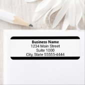 ビジネス名白黒差出人住所 ラベル (インサイチュ)