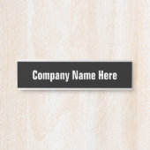 ビジネス名白黒文字テンプレート サインプレート (正面)