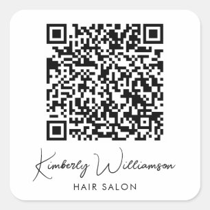 ビジネス名署名スクリプトQRコード スクエアシール