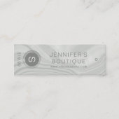 ビジネス名衣料品価格サイズつるラベル大理石 コーリングカード (正面)