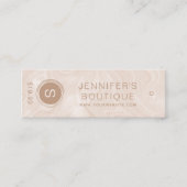 ビジネス名衣料品価格サイズつるラベル大理石 コーリングカード (正面)