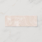 ビジネス名衣料品価格サイズつるラベル大理石 コーリングカード (裏面)