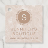 ビジネス名衣類サイズラベル大理石ラベル フェイバータグ (正面)