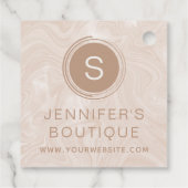 ビジネス名衣類サイズラベル大理石ラベル フェイバータグ (裏面)