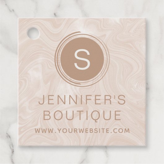 ビジネス名衣類サイズラベル大理石ラベル フェイバータグ (正面)
