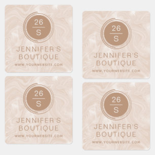 ビジネス名衣類サイズラベル大理石 ラベル