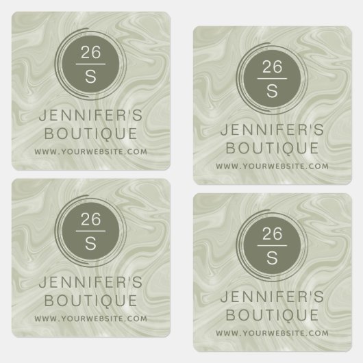 ビジネス名衣類サイズラベル大理石 ラベル (グループ)