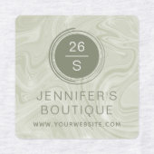 ビジネス名衣類サイズラベル大理石 ラベル (デザイン1)