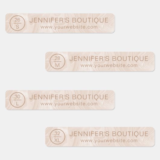ビジネス名衣類サイズラベル大理石 ラベル (グループ)