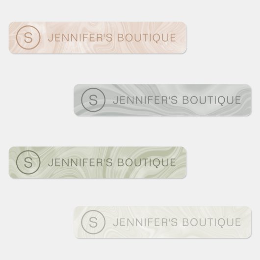 ビジネス名衣類サイズラベル大理石 ラベル (グループ)