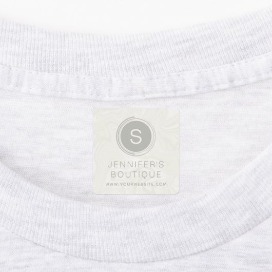 ビジネス名衣類サイズラベル大理石 ラベル (貼付)