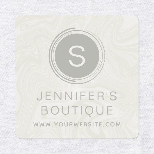 ビジネス名衣類サイズラベル大理石 ラベル (デザイン1)