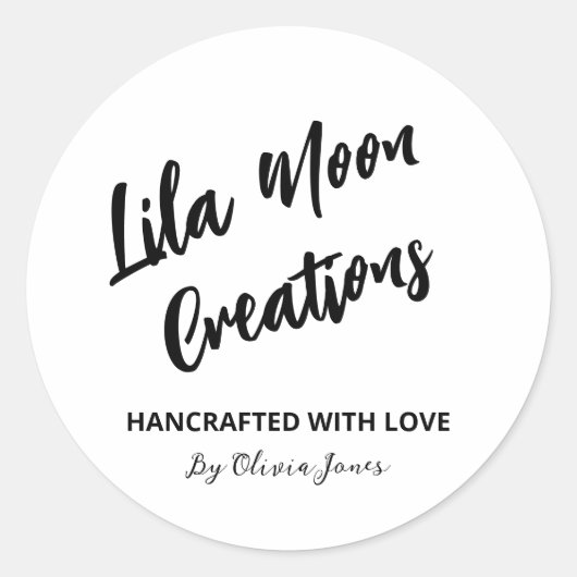 ビジネス名製品ラベル ラウンドシール (正面)