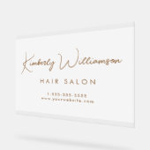 ビジネス名金ゴールド署名スクリプト停止 アクリルサイン (傾斜)