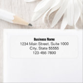 ビジネス名電話番号差出人住所テンプレート ラベル (インサイチュ)