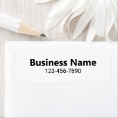 ビジネス名電話番号（白黒）テンプレート ラベル (インサイチュ)