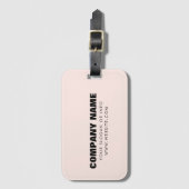 ビジネス名 |ミニマルシンプル主義クリーンピンク ラゲッジタグ (正面縦)