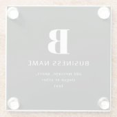 ビジネス名、モノグラムおよび追加文字の作成 ガラスコースター (裏面)