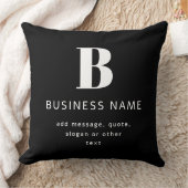 ビジネス名、モノグラムおよび追加文字の作成 クッション (ブランケット)