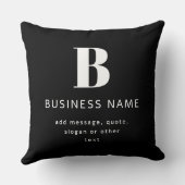 ビジネス名、モノグラムおよび追加文字の作成 クッション (裏面)