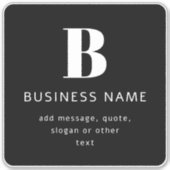 ビジネス名、モノグラムおよび追加文字の作成 シール (正面)