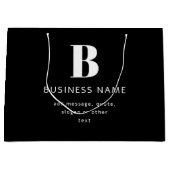 ビジネス名、モノグラム＆追加テキストを作成 ラージペーパーバッグ (正面)