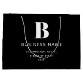 ビジネス名、モノグラム＆追加テキストを作成 ラージペーパーバッグ (裏面)