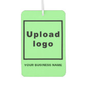 ビジネス名&ロゴ付きライトグリーンエアーフレッシュナー カーエアーフレッシュナー (正面)