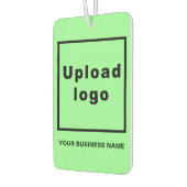 ビジネス名&ロゴ付きライトグリーンエアーフレッシュナー カーエアーフレッシュナー (左)