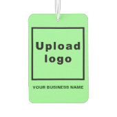 ビジネス名&ロゴ付きライトグリーンエアーフレッシュナー カーエアーフレッシュナー (裏面)