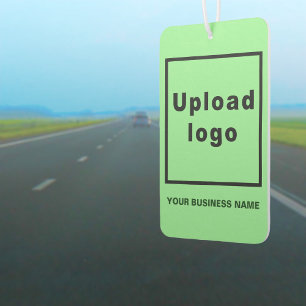 ビジネス名&ロゴ付きライトグリーンエアーフレッシュナー カーエアーフレッシュナー