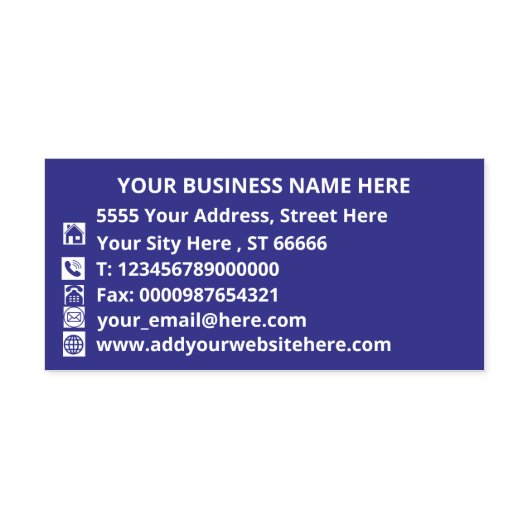 ビジネス名 住所 完全情報 カラー スタンプ (デザイン)