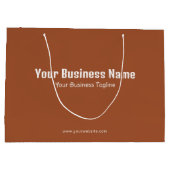 ビジネス名 現代のミニマル シエナ ブラウン テンプレート ラージペーパーバッグ (裏面)