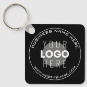 ビジネス名、Webサイト+アップロードされたイメージ キーホルダー (正面)