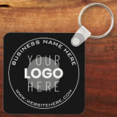 ビジネス名、Webサイト+アップロードされたイメージ キーホルダー (裏面)