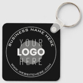 ビジネス名、Webサイト+アップロードされたイメージ キーホルダー (裏面)