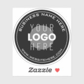 ビジネス名、Webサイト+アップロードされたイメージ シール (シート)