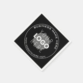 ビジネス名、Webサイト+アップロードされたイメージ スタンダードカクテルナプキン (角)