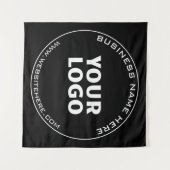 ビジネス名、Webサイト+アップロードされたイメージ タペストリー (正面(横))