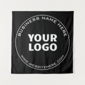 ビジネス名、Webサイト+アップロードされたイメージ タペストリー (正面)