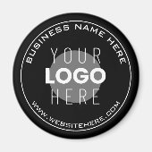 ビジネス名、Webサイト+アップロードされたイメージ マグネット (正面)