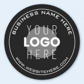 ビジネス名、Webサイト+アップロードされたイメージ ラウンドシール