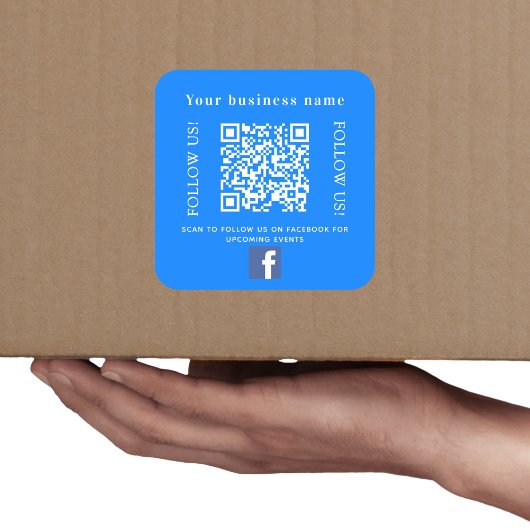 ビジネス名bright blue qrコードFacebook スクエアシール