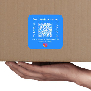 ビジネス名bright blue qrコードInstagram スクエアシール
