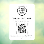 ビジネス名QRコードロゴ 白 ウィンドウサイン (シート3)