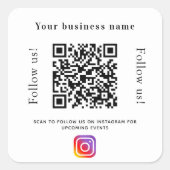 ビジネス名qrコードSNSインスタンス スクエアシール (正面)
