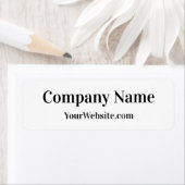 ビジネス名Webサイトの白黒プロダクトラベル ラベル (インサイチュ)